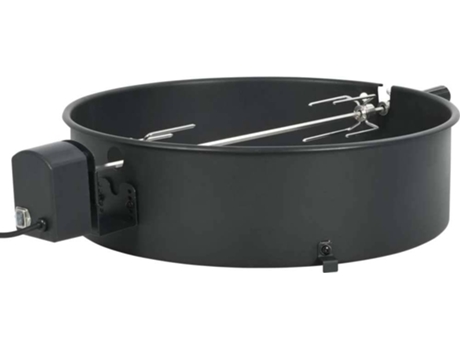 vidaXL Kit de anillo asador de barbacoa negro 57 cm