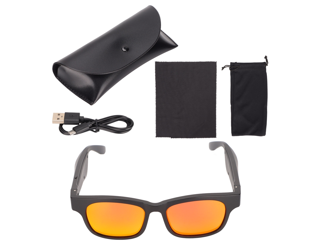 Óculos De Sol Bluetooth Semi Aberto Com Redução De Ruído Estéreo Sem Fio Portátil Para Exterior