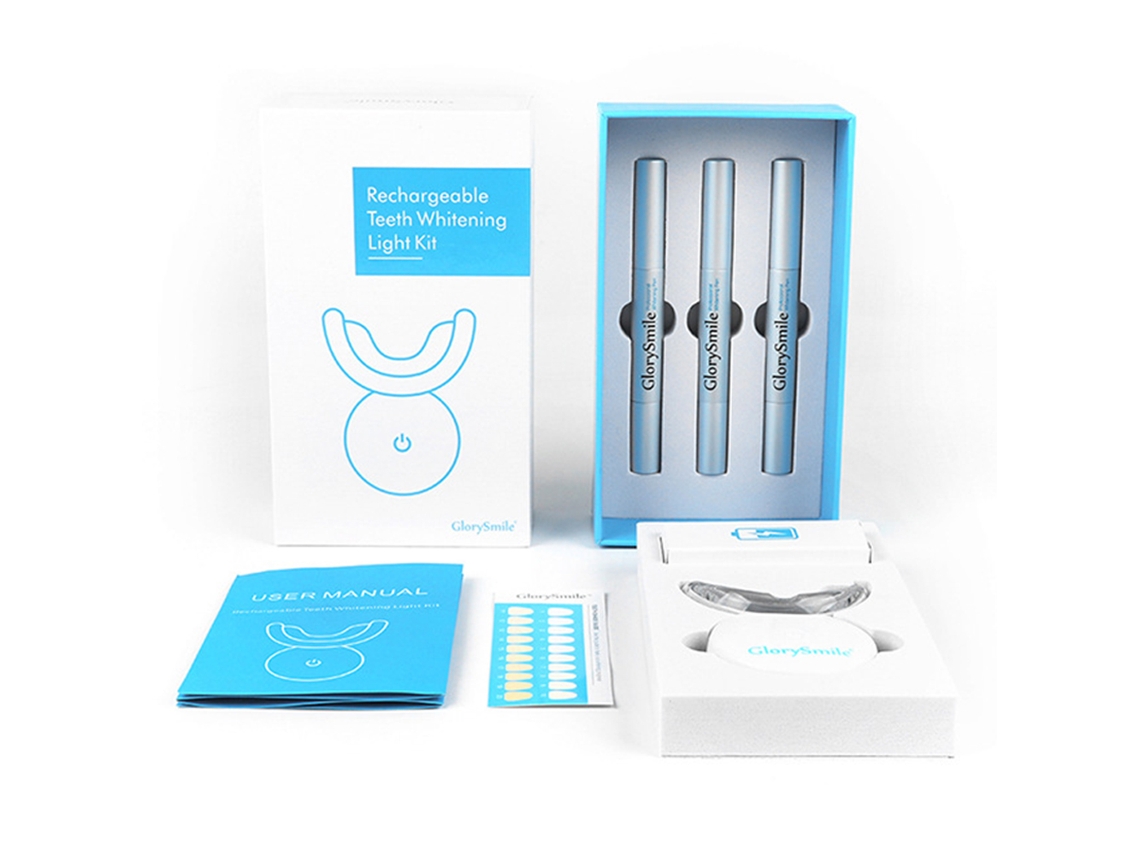 Kit de blanqueamiento dental LED | Para dientes sensibles, seguro para el esmalte, kit profesional semi-inalámbrico para uso doméstico y de viaje.