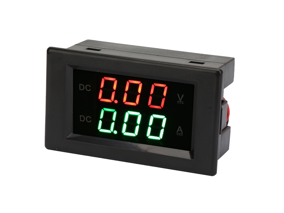 Medidor De Voltaje Y Corriente Cc 0-100v 20a Con Dos Pantallas Integradas Yb4835va