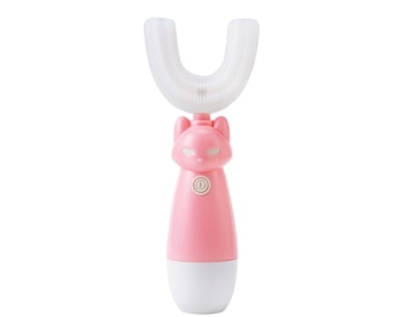 Cepillo de dientes Eléctrico Infantil en U 360° Autolimpiante Ultrasónico 3-7 Años Rosa