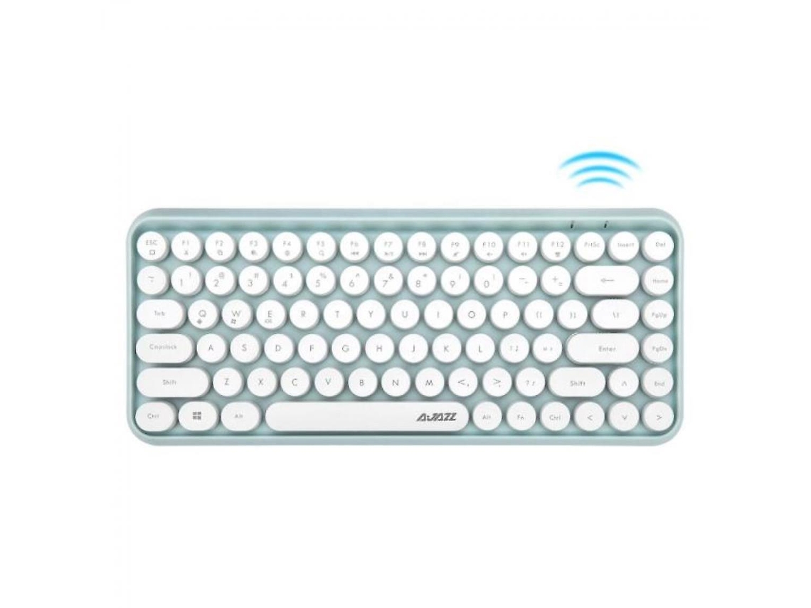 Teclado inalámbrico 308i de modo dual, Bluetooth, teclado circular de 84 teclas para iOS | Teclado Everley891 (verde)