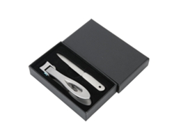 2 Piezas Set De Tijeras De Uñas De Acero Inoxidable Grande Para Dedos Y Pies Con Lija Manicura Pedicura Herramientas De Cuidado De Uñas Plata