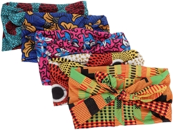 Conjunto De 5 Faixas De Cabelo Elásticas Com Nó Em Poliéster, Design Adorável.