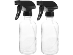 Botella De Vidrio Transparente De Gran Volumen De 2 Piezas Con Pulverizador Manual A Presión.