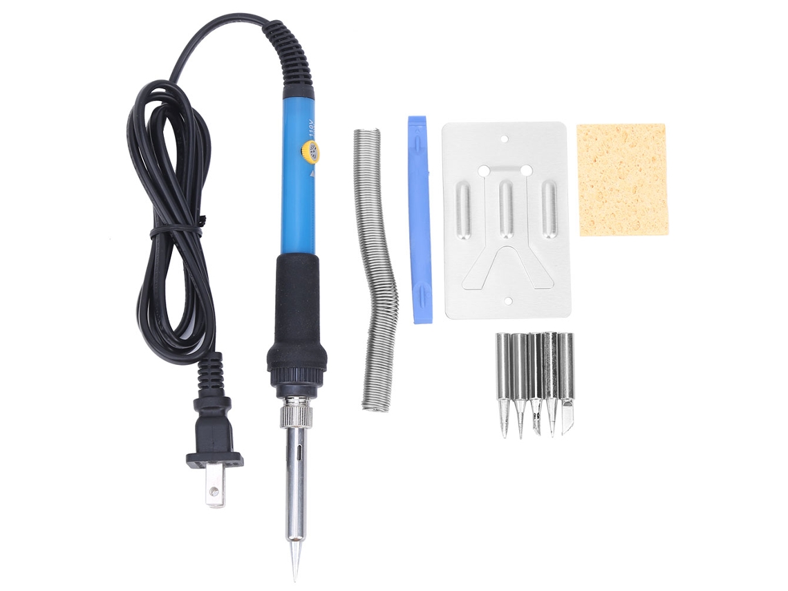 Set De Soldador Eléctrico Con Termostato Ajustable 60w Para Suministros Industriales
