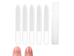 5 piezas de lima de cristal, pulidor para uñas naturales NEVEANCE