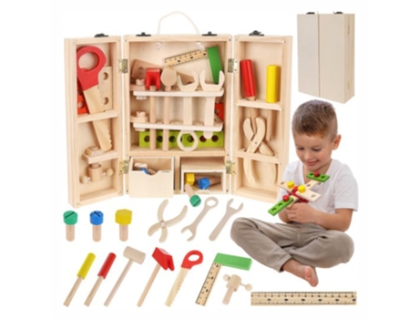 Caja De Herramientas De Madera Para Niños