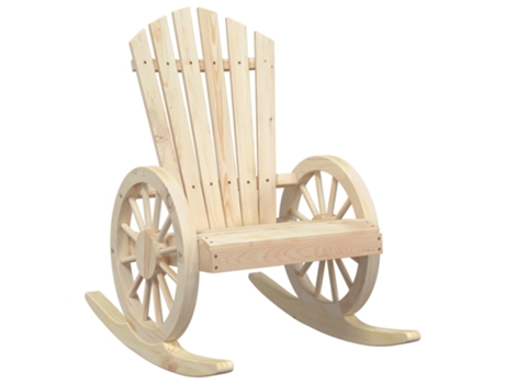 Silla Mecedora De Jardín Adirondack VIDAXL Marrón Madera (62x89x99 cm)
