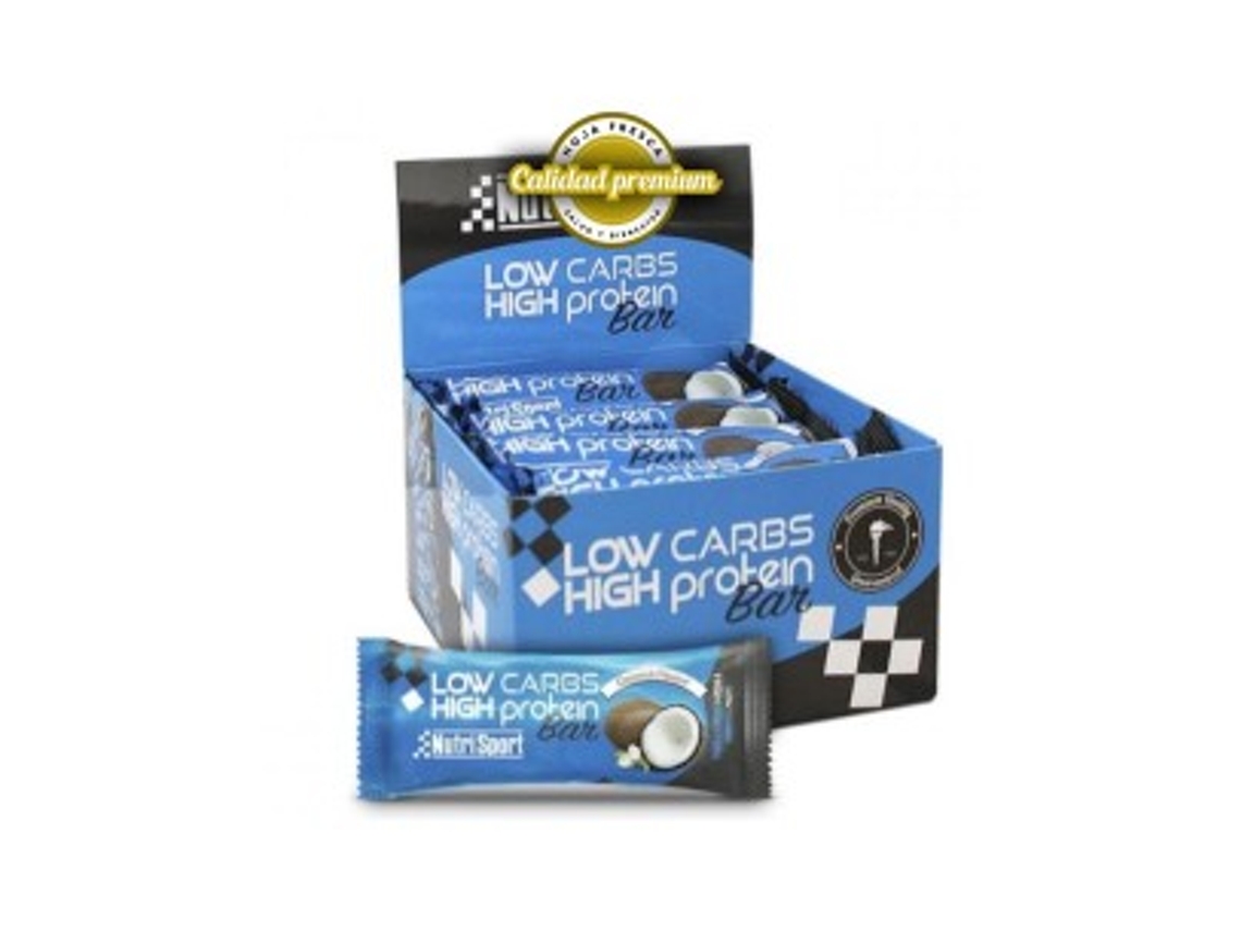 Nutrisport Low Carb High Protein 16 Coco Coco Porca Caja de Barras de Energia