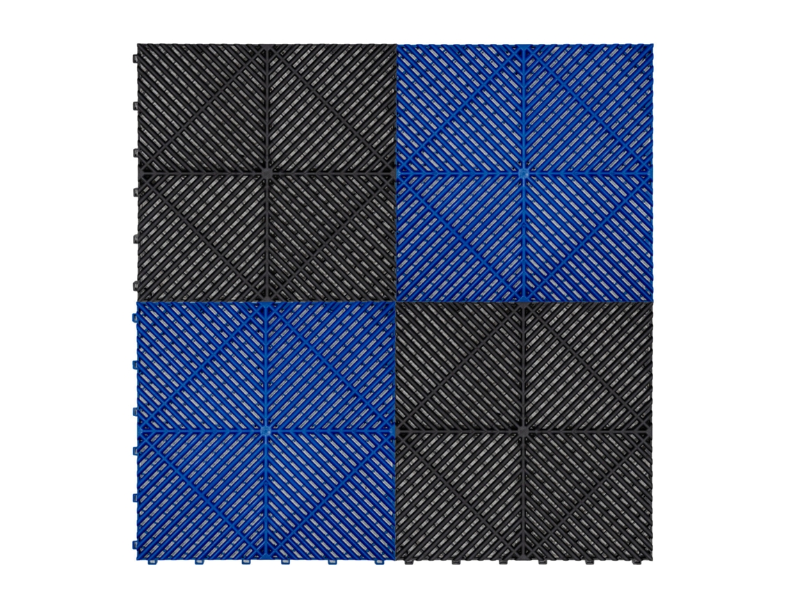 Placas meta de polipropileno con canales de ventilación y bordes Negro (120 unidades) y Azul (120 unidades) Monstershop (240 unidades)