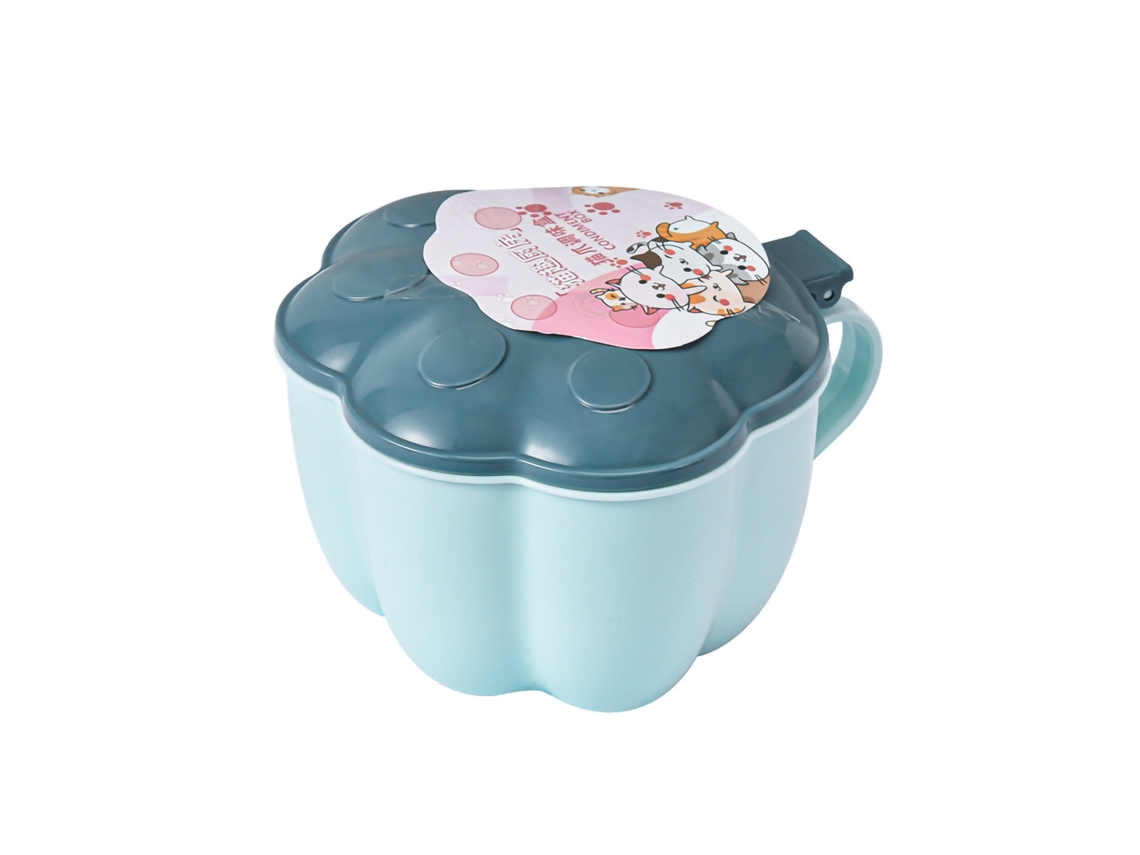 Caja Para Especias Gato Kitchen De Color Azul Claro Con 4 Compartimentos Y Tapa A Presión.