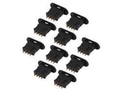 Conector De Batería Mpx Para Rc, 20 Piezas, Enchufe Octogonal, Negro, Cobre Puro, Oro, Moldeado Por Inyección.