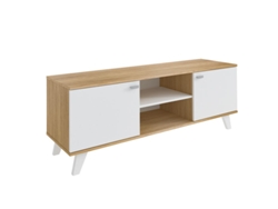 Mueble Tv Roble Quiatur MOMMA HOME (Blanco - Aglomerado -140x51x40 cm)