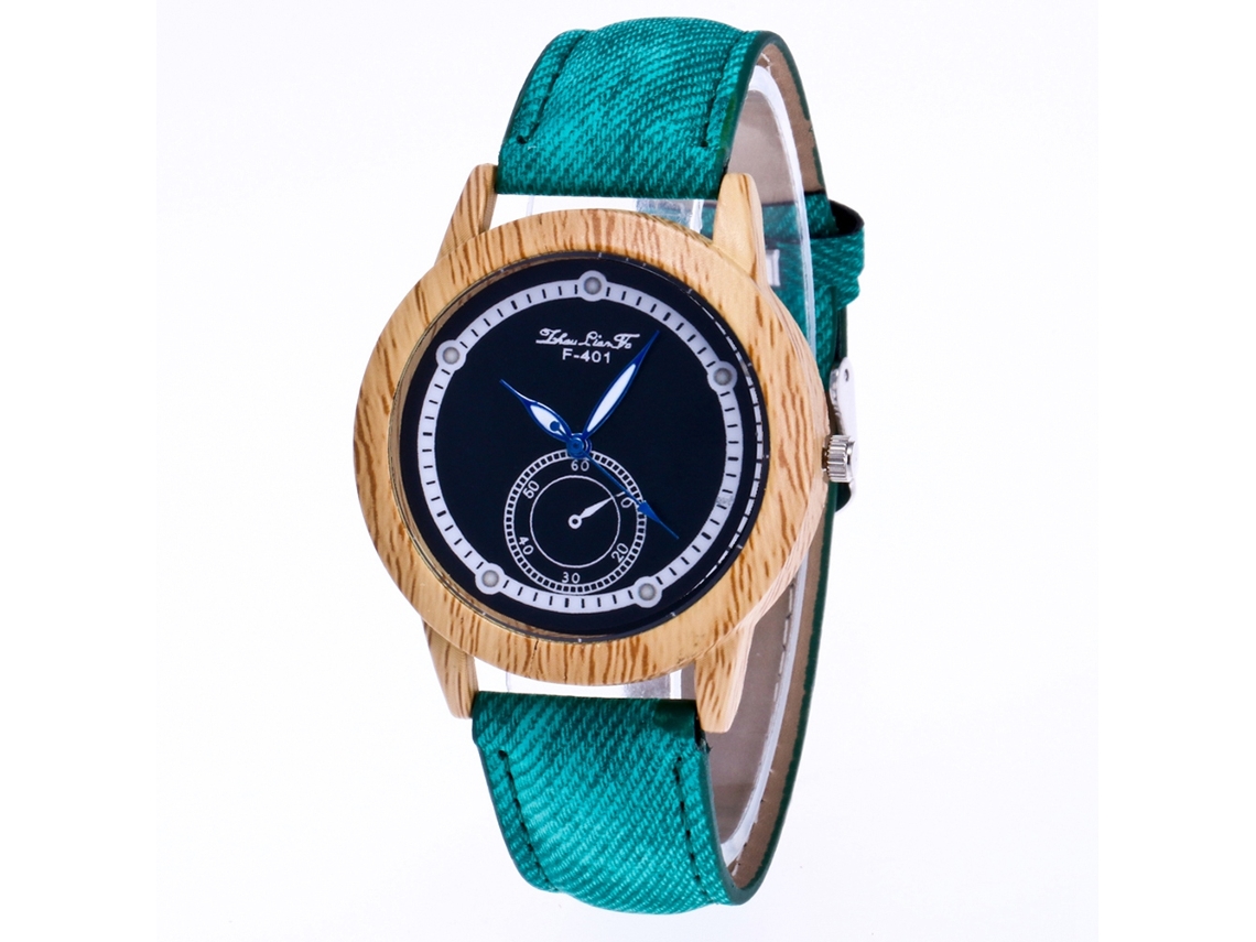 Reloj De Pulsera De Cuarzo Zhoulianfa Con Correa De Lona Verde, Estilo Sencillo Unisex.