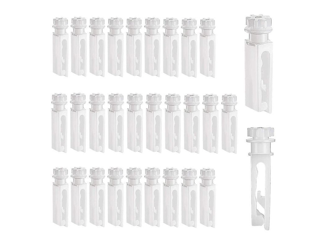 30 Piezas Tallos De Reemplazo Para Persianas Verticales Blancos De Plástico Blanco
