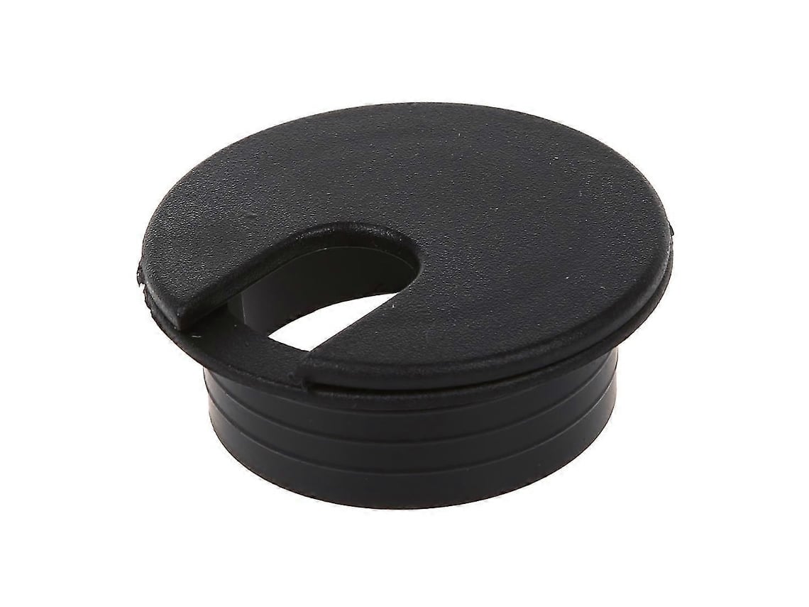 Juego de 10 pasacables negros de 35 mm para escritorio y mesa, salida de cables
