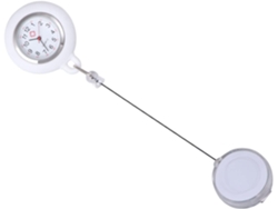 Reloj Bolsillo Mujer Aleación Blanca Silicona Segundero Ideal Auxiliares Enfermería Fácil Llevar Estilo