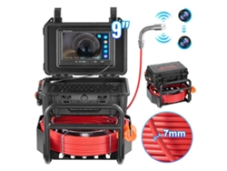 Cámara de inspección de tuberías y alcantarillado de 50 m con pantalla HD, nivelación automática, zoom y localizador Tekmaquinas