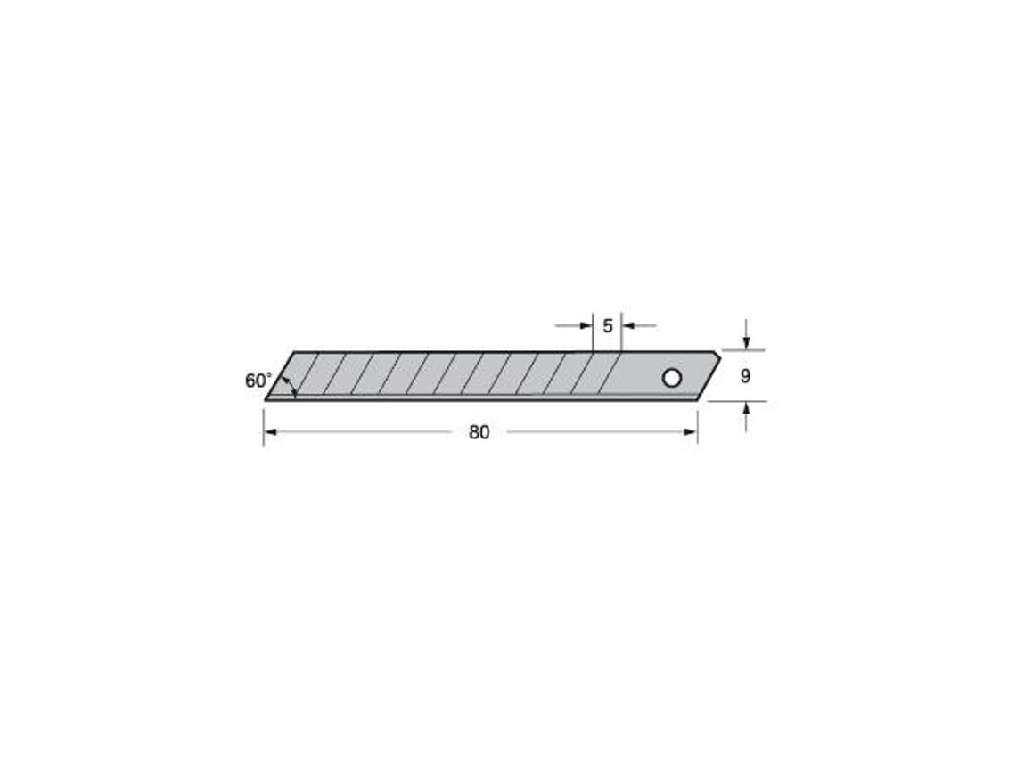 Cuchilla p/cutter 9mm (50und) tajima mod.lcb-30