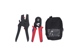 Kit de herramientas de crimpado para conexiones de cables con estuche