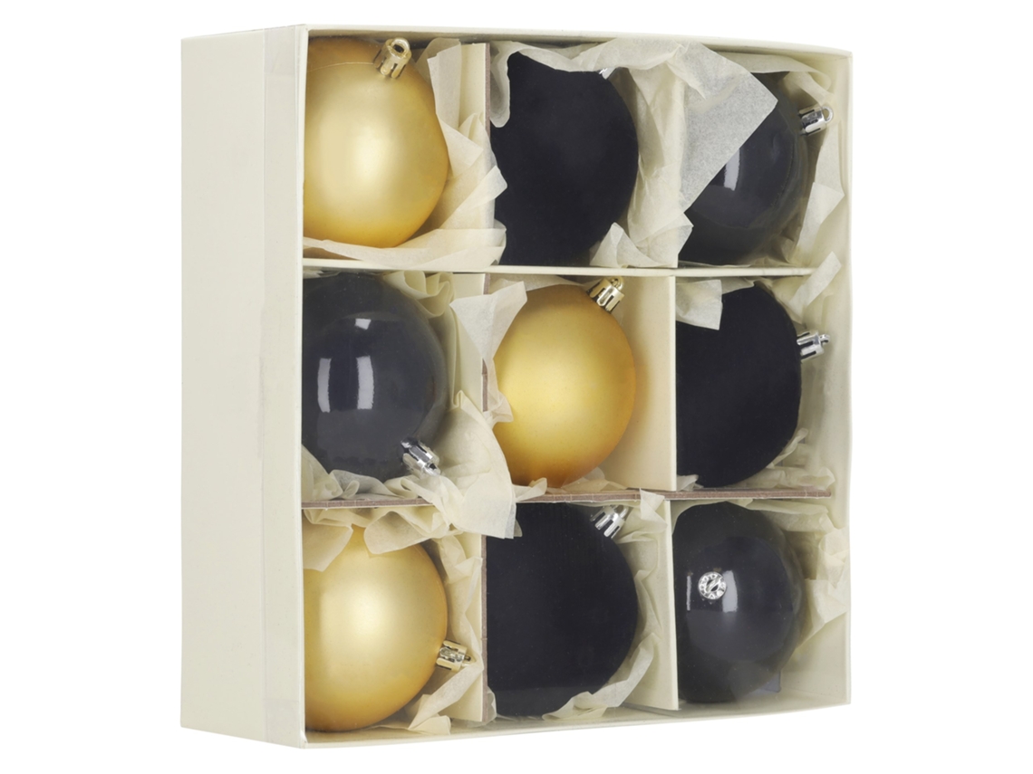 Bolas para árbol de Navidad, juego de 9 adornos para centro de mesa, 8,5 cm, irrompibles