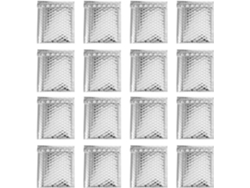 100 sobres plateados acolchados autoadhesivos para envíos, paquete de 100, material sintético.