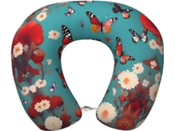 Almohada Viaje Espuma Viscoelástica Poliéster Confort. Soporte Relajación, Fácil