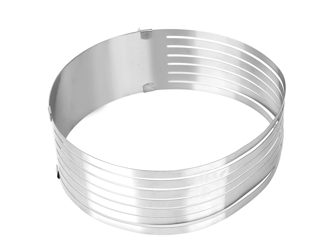 Herramienta para hornear con forma de anillo circular de acero inoxidable ajustable y molde para cortar pasteles Otros