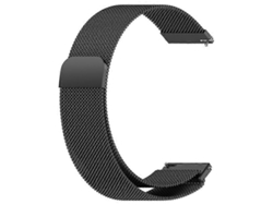 Pulsera magnética compatible con Garmin Vivoactive HR, correa milanesa de acero inoxidable, color negro.
