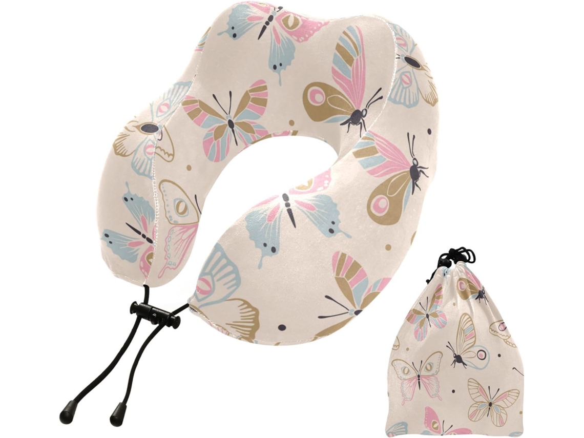 Almohada Viaje Dormir Aviones Espuma Viscoelástica Poliéster Viscoelástica. Fácilmente Soporte Fácil
