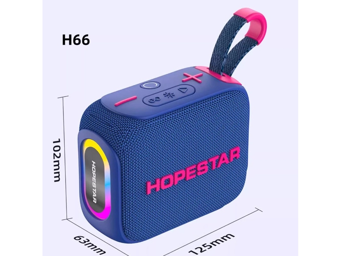 Altavoz Bluetooth MDUG con iluminación RGB, puerto serie inalámbrico y subwoofer (azul)
