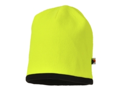 Gorro Reversible De Alta Visibilidad Beanie Amarillo Negro