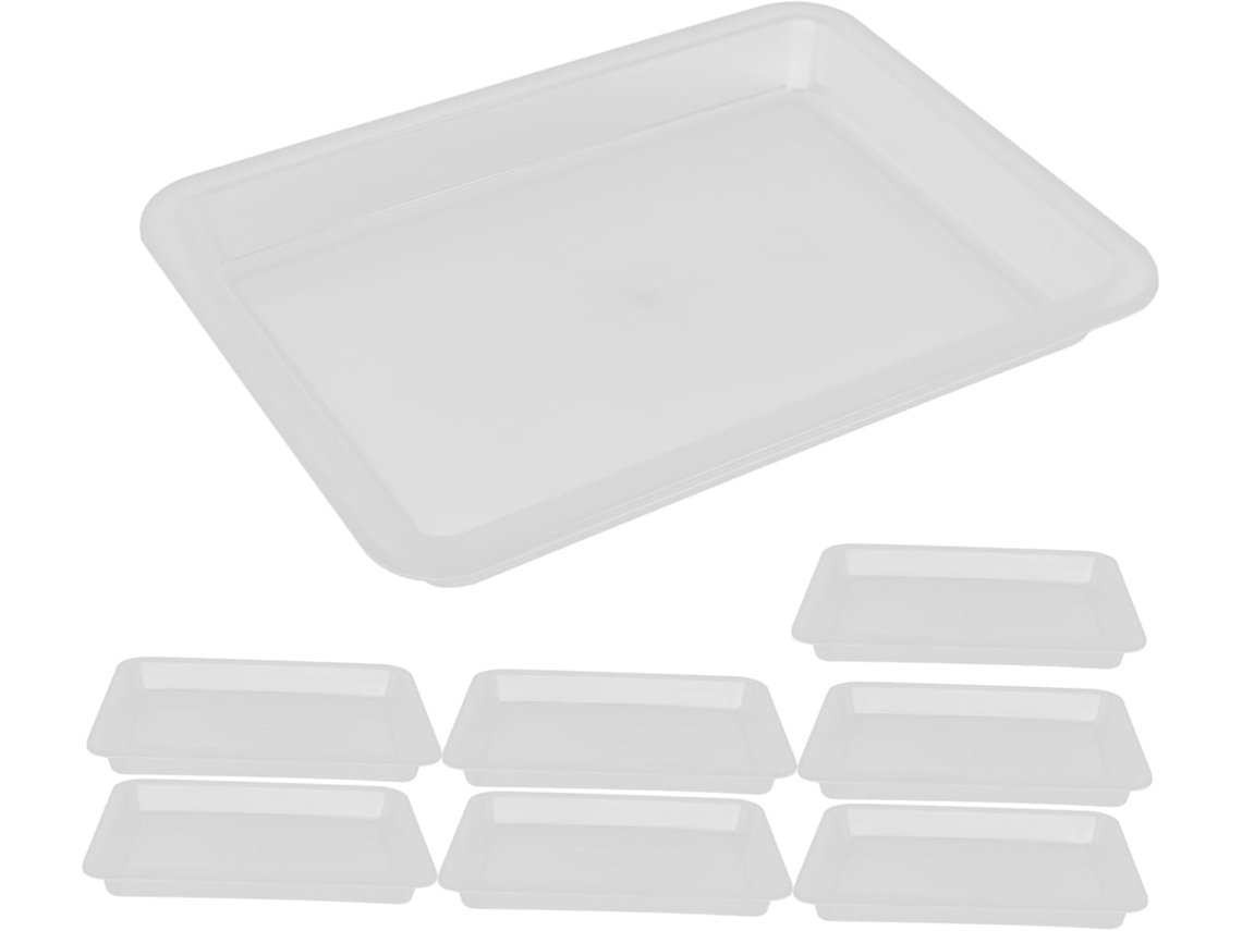 Juego De 10 Bandejas De Actividades De Plástico Transparente, Bandejas De Arte Para Niños Y Niñas, Material Escolar.