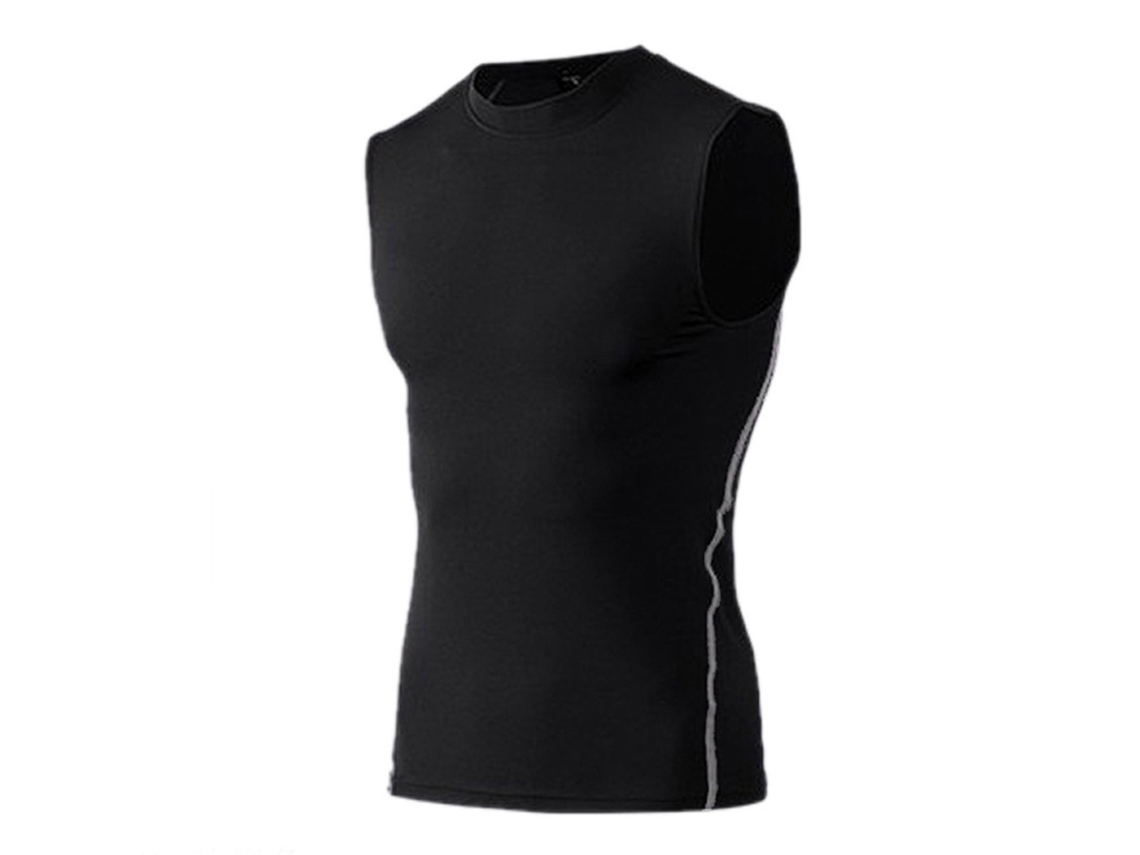 Chaleco De Levantamiento De Pesas Sin Mangas Para Hombre, Cuello Redondo, Elástico, Tejido De Secado Rápido, Para Gimnasio, Correr, Fútbol, Negro, Xl