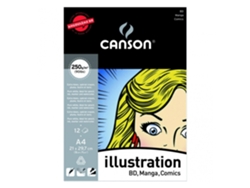 BLOC 12 HOJAS A4 PAPEL COMIC & MANGA 250 GR