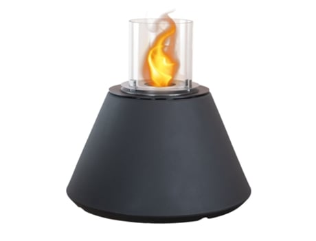 Chimenea de bioetanol de pie para hoguera de jardín para uso en interiores y exteriores STROMBOLI Antracita d.60 x h56