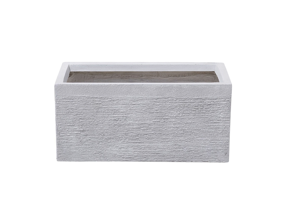 Maceta pequeña BELIANI Myra de Mezcla de arcilla y fibras Blanco 50x23x24