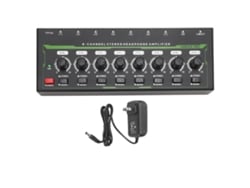 Amplificador De Fones De Ouvido 8 Canais Estéreo Com Controle De Volume Individual E Modos Estéreo/mono Plug Us