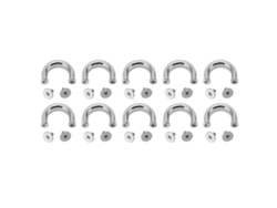 10 Juegos De Anillas Metálicas En Forma De U Con Tornillos Para Bolsos, Accesorios De Ferretería Plateados