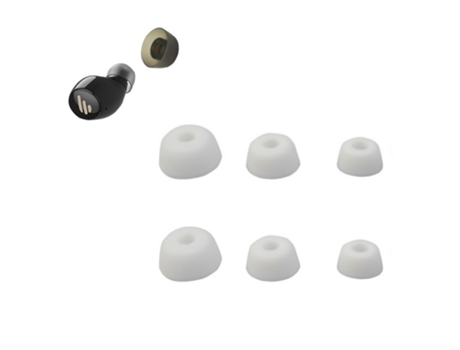 Tampões auditivos de silicone para Jabra Elite 75t/ 65t/ Active/Sport Evolve, S/M/L Blanco