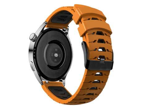 Correa de Silicona con agujeros trapezoidales para Samsung Galaxy Watch 5 40mm/44mm/5 Pro 45mm - naranja negro