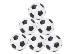 Pelotas De Fútbol De Mesa De Reemplazo Mini Plásticas Negras Y Blancas (6 Unidades)
