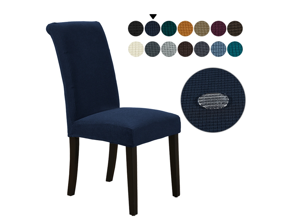 Funda Elástica Impermeable Para Silla De Restaurante, Color Azul Oscuro Siurn