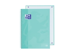 Caderno A4 Capa Dura Espiral OXFORD Touch Quadriculado Verde Pastel 80Fl 90G 400117274