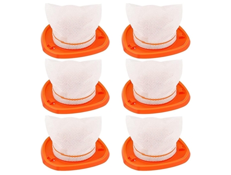Pacote com 6 filtros de substituição para aspiradores manuais black&decker hnvcf10