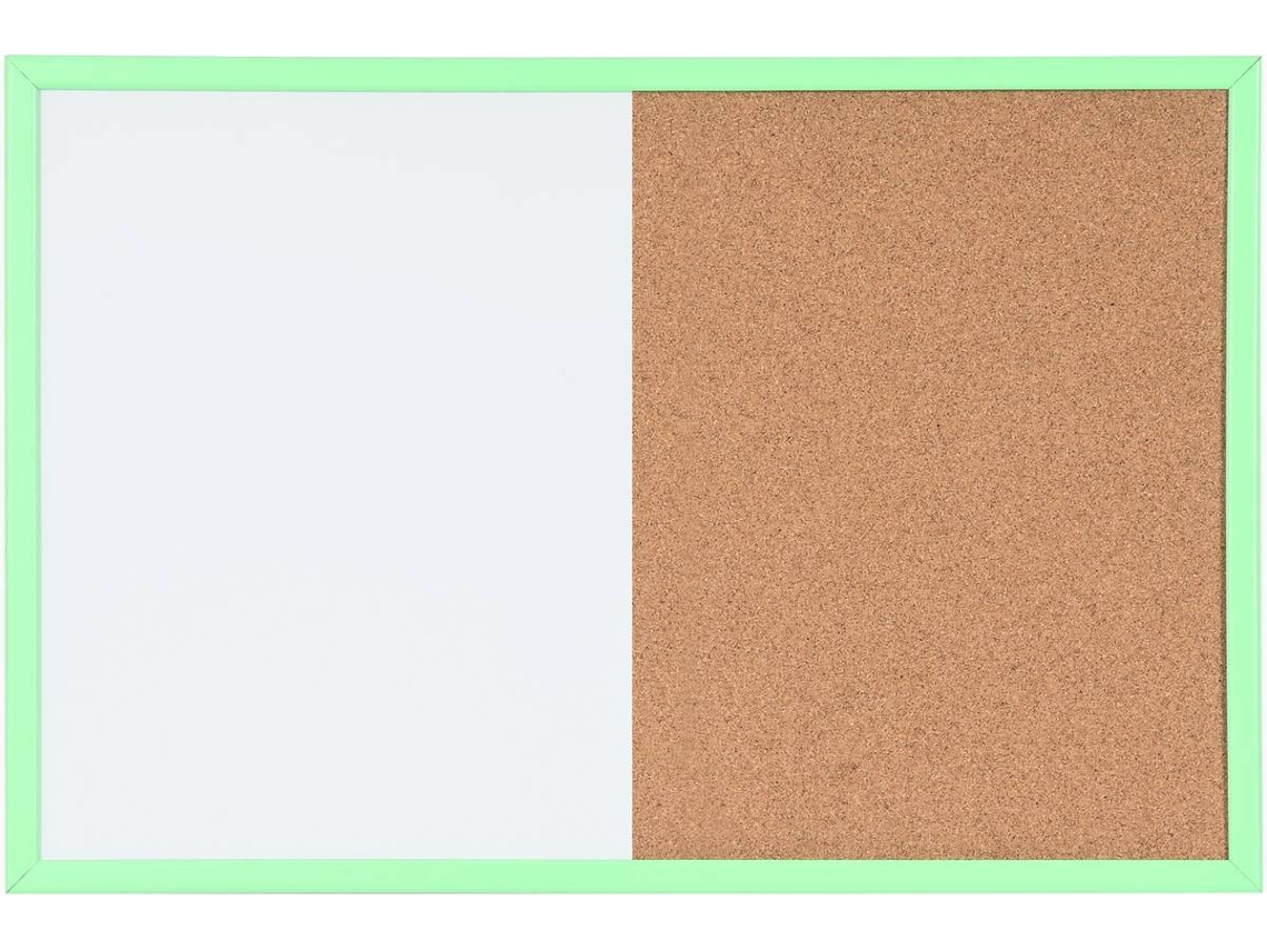 Pizarra Combinada BI-OFFICE Pastel Verde (60x45 cm - Magnético: Sí)