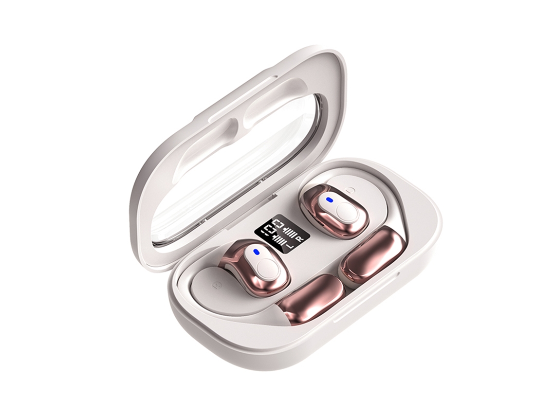 Auriculares Inalámbricos Bluetooth 5.4 Con Gancho Para La Oreja, Resistentes Al Agua, Ideales Para Deportes, Con Baja Latencia, Estuche De Carga E Indicador De Batería.
