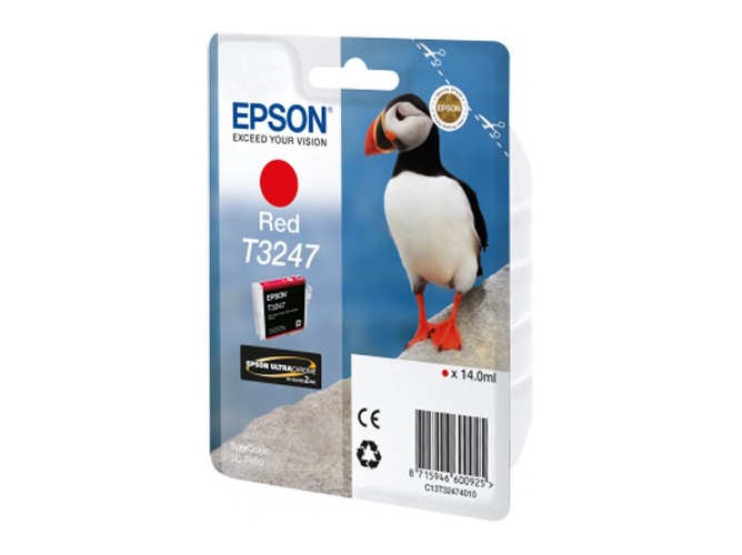 Cartucho de tinta original EPSON, T3247, Puffin 14 ml , Rojo, C13T32474010
