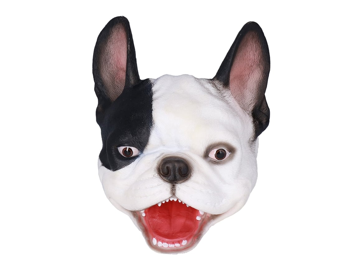 Ats-títere De Mano Perro Realista Lindo Juguete Regalo De Cumpleaños Para Cuentos (negro Blanco)